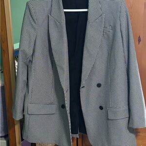 Express Monochrome Houndstooth Blazer